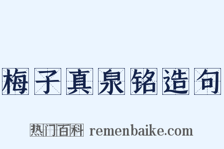 梅子真泉铭造句是什么意思的图片